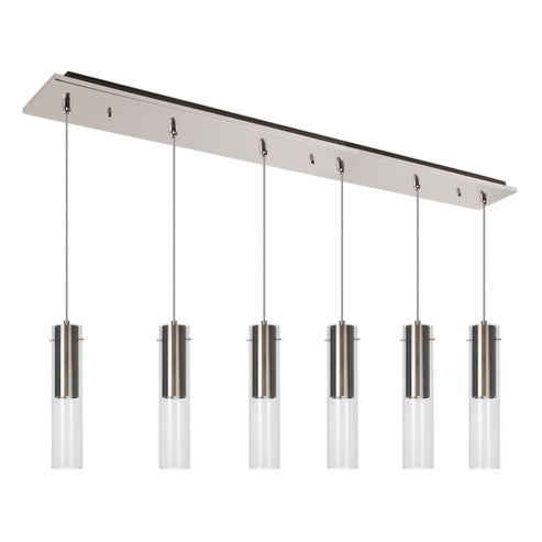 Kuzco Lighting MP21703CH-06 Lena 3-in 6 Head Multi Pendant Ceiling Light - CCT: 3000K - Finish: Chrome