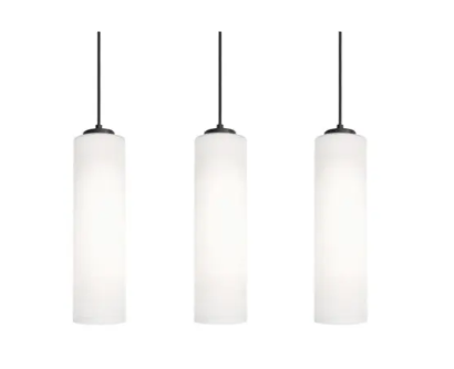 AFX Lighting LEOP0412MBBKLNR3 3-Light Linear Pendant, Voltage 120V, Black