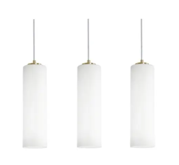 AFX Lighting LEOP0412MBLBLNR3 Leo 3-Light Linear Pendant, Voltage 120V, Light Antique Brass