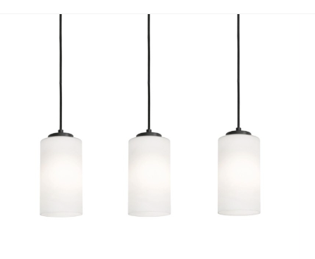 AFX Lighting LEOP04MBBKLNR3 Leo 3-Light LED Linear Pendent Light - 120v - Black Finish