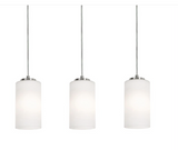 AFX Lighting LEOP04MBSNLNR3 Leo 3-Light LED Linear Pendant Light - 120V - Satin Nickel Finish