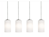 AFX Lighting LEOP04MBSNLNR4 Leo 4-Light LED Linear Pendant Light - 120V - Satin Nickel Finish