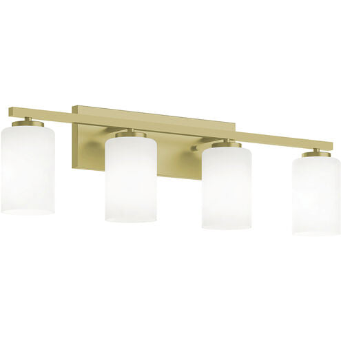 AFX Lighting LEOV3109MBLB Leo 4 Light 31 inch Light Antique Brass Vanity Light Wall Light