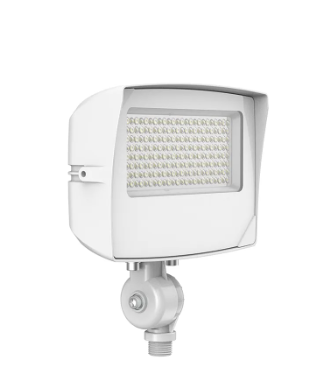 Westgate LF4MAX-LG-75-150W-MCTPB-P-WH Large Maximum-Feature Round-Back Flood Light, Voltage 120-277V, Selectable Wattage, Lumens 140 LM/W, Color Temperature 30K/40K/50K