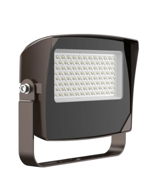 Westgate LF4MAX-LG-75-150W-MCTPB-TR-P Large Maximum-Feature Round-Back Flood Light with U Bracket, Voltage 120-277V, Selectable Wattage, Lumens 140 LM/W, Color Temperature 30K/40K/50K