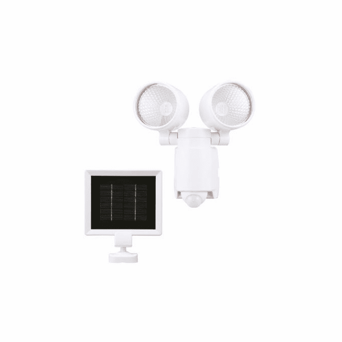 Cyber Tech Lighting LF6MH2-SLR-WH/DL Solar LED Motion Security Light, White