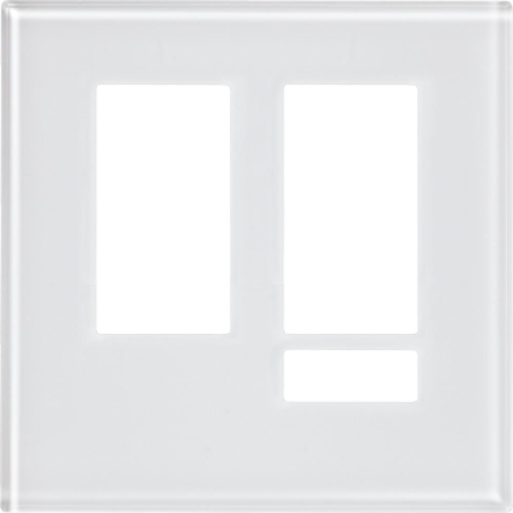 Lutron LFGI-10BRL-F-CWH Glass 10 Button Faceplate Clear White