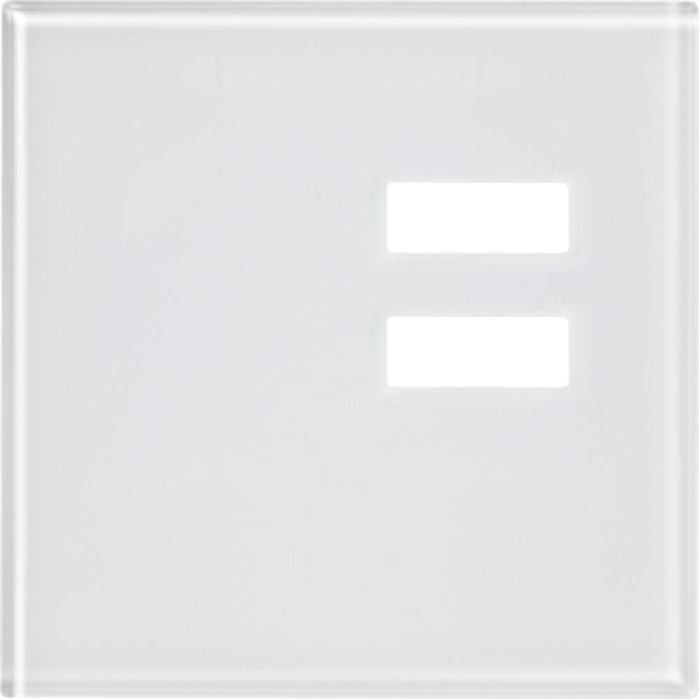 Lutron LFGI-2B-F-CWH Glass 2 Button Faceplate Clear White