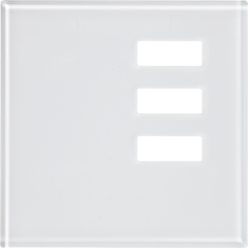 Lutron LFGI-3B-F-CWH Glass 3 Button Faceplate Clear White