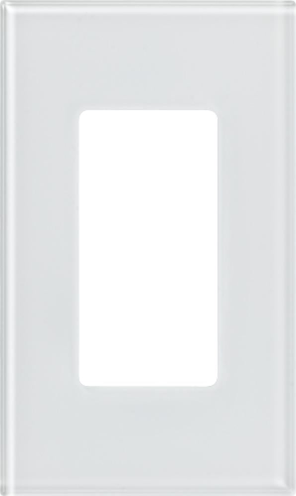 Lutron LFGR-1-CWH Glass 1 Gang Faceplate Clear White Claro Wall Plate