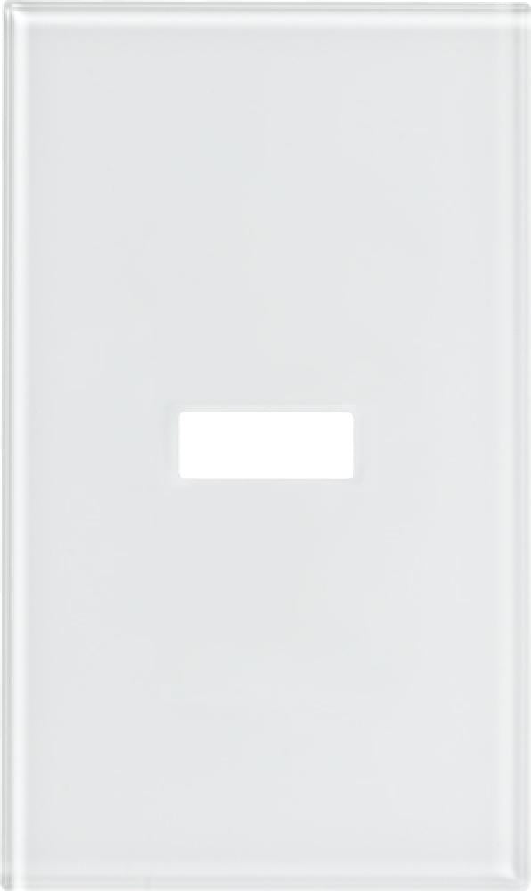 Lutron LFGR-W1BN-CWH Glass 1 Button Faceplate Clear White seeTouch Rectangle
