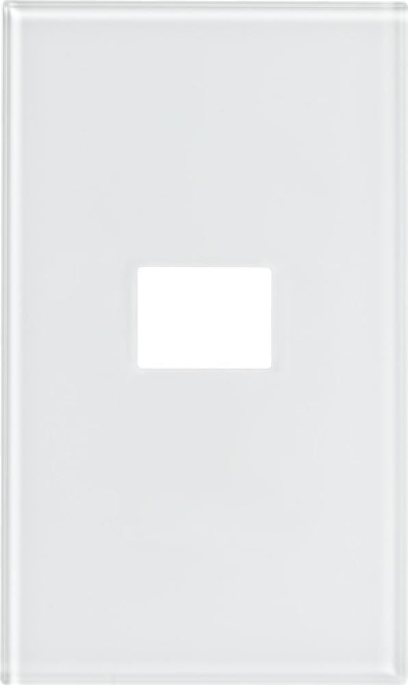 Lutron LFGR-W2BN-CWH Glass 2 Button Faceplate Clear White seeTouch Rectangle
