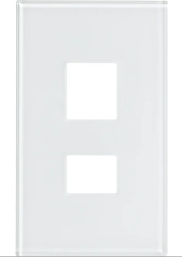 Lutron LFGR-W3SN-CWH Architectural Non-Insert Style seeTouch Glass 3 Scene with Raise/Lower Wallplate, Clear Glass with White Paint