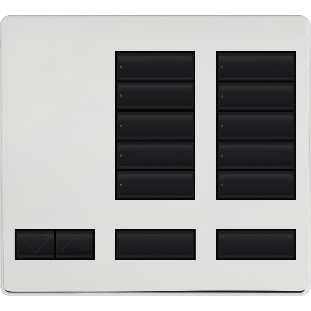 Lutron LFK-T10RL-BC Large 10-Button Replacement Faceplate Kit Bright Chrome