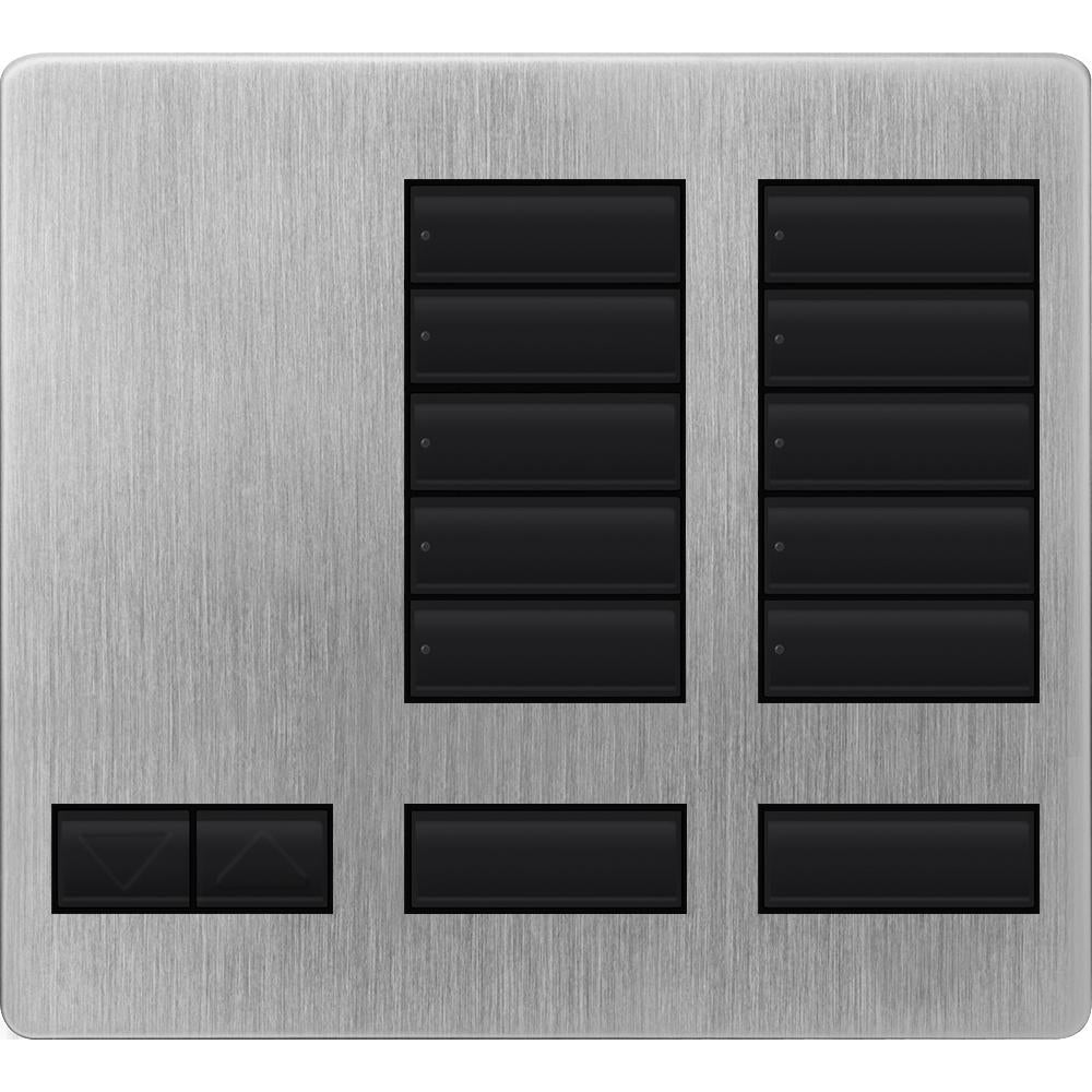 Lutron LFK-T10RL-SC Large 10-Button Replacement Faceplate Kit Satin Chrome