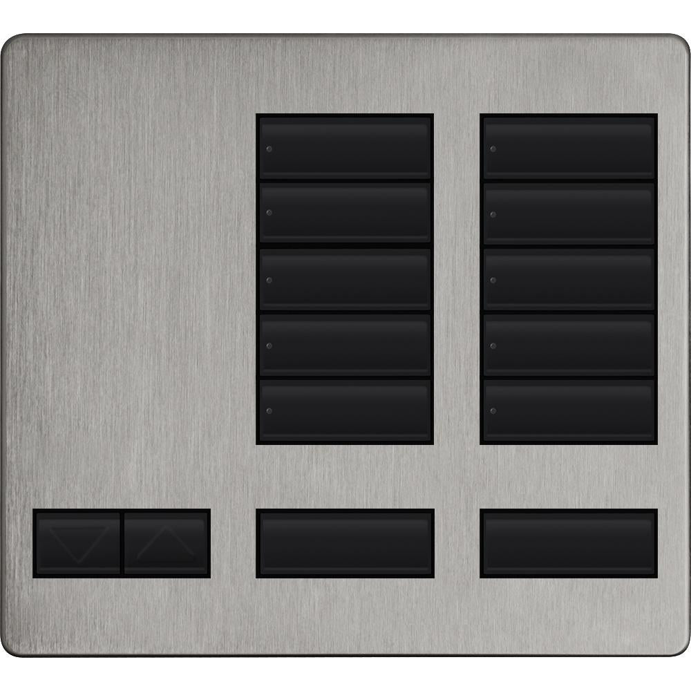 Lutron LFK-T10RL-SN Large 10-Button Replacement Faceplate Kit Satin Nickel