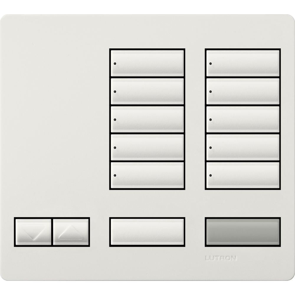 Lutron LFK-T10RL-SW Large 10-Button Replacement Faceplate Kit Snow