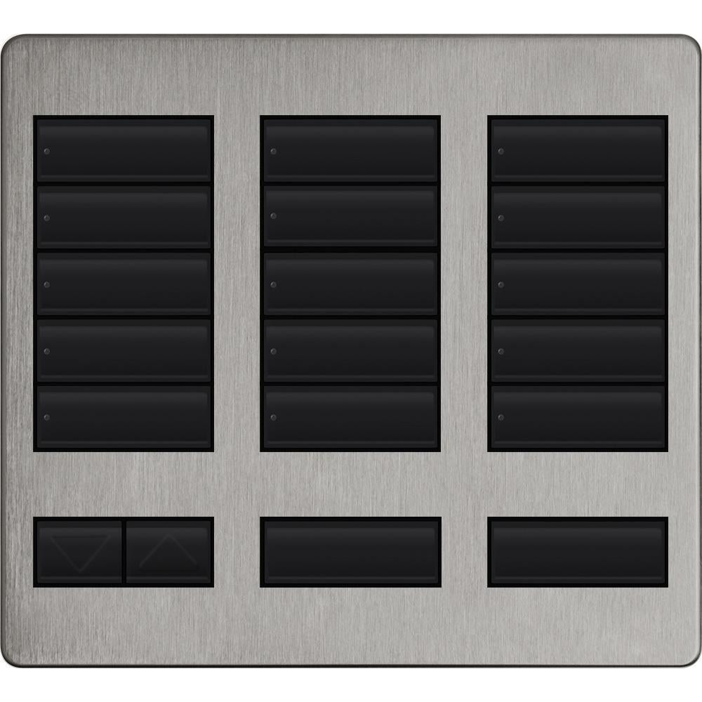 Lutron LFK-T15RL-SN Large 15-Button Replacement Faceplate Kit Satin Nickel