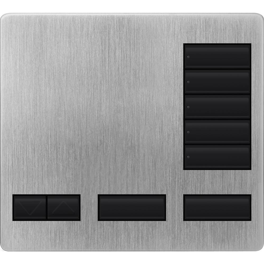 Lutron LFK-T5RL-SC Large 5-Button Replacement Faceplate Kit Satin Chrome