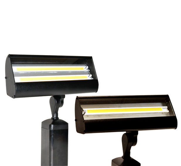 Focus Industries LFL01LEDP24120VBRT LED Flood Light - LED Configuration: 2 × 12W Integrated LED Panels - Color Temperature: 3000K - Voltage: 120V - Finish: Bronze Texture
