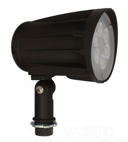 Orbit LFL20-15W-CW-KN Flood Light, LED Bullet, 15W, 120-277V, 5000K, Cool White, Knuckle Mount - Bronze