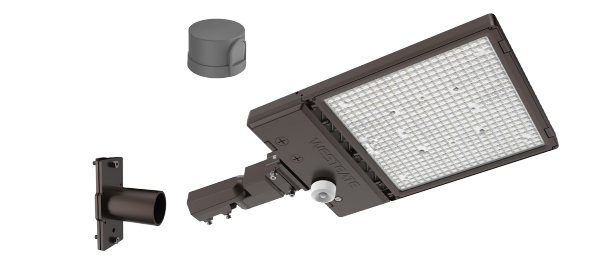 Westgate LFXMAX-FLEX-200-300W 300W Max LED Area Light with Selectable CCT, Wattage, Beam Angle, Sensor Options & Remote-Controlled Mounting Flexibility Bronze Finish