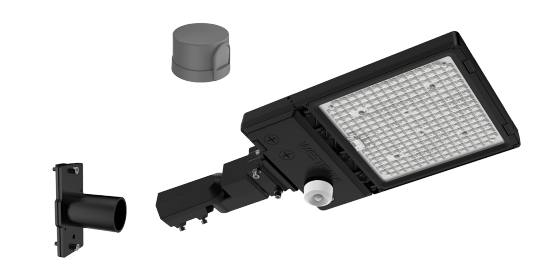 Westgate LFXMAX-FLEX-70-150W-BK 150W Max LED Area Light with Selectable CCT, Wattage, Beam Angle, Sensor Options & Remote-Controlled Mounting Flexibility Black Finish