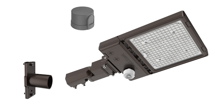 Westgate LFXMAX-FLEX-70-150W 150W Max LED Area Light with Selectable CCT, Wattage, Beam Angle, Sensor Options & Remote-Controlled Mounting Flexibility Bronze Finish