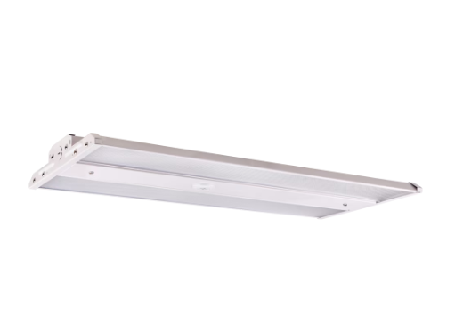 Eiko LHB4-1304-3-M48 Mod Linear LED High Bay Light, 130W, 4000K, 120-347V, Dimmable, with Leviton, PIR Sensor, Wet Location, High Mount Aisle Lens