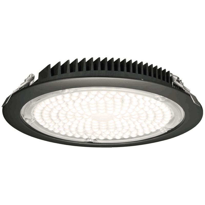 Lotus LED Lights LL10R-30K-BK 10" Round Commercial Recessed LED Downlight, Color Temperature 3000K, Wattage 50W, Lumens 6300 lm, 120V-277V, 0-10V Dimming, Black