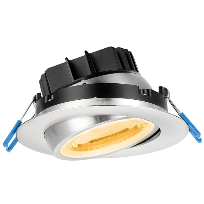 Lotus LED Lights LL4G-32K-BN-DTW 4" Eyeball Gimbal LED Downlight, CCT Dim To Warm, Lumens 800lm , 120V, Brushed Nickel Finish