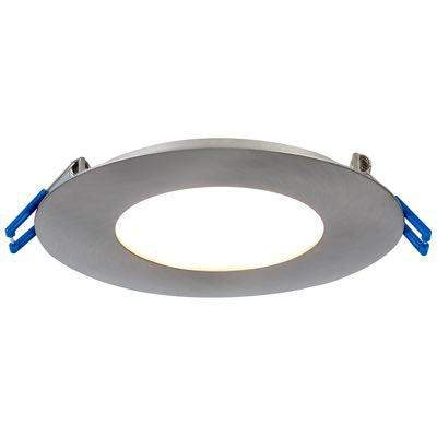 Lotus LED Lights LL4R-30K-BN 4" Round Ultimate Super Thin LED Downlight, Wattage 13.5W, Color Temperature 3000K, Lumens 760 lm, Brushed Nickel