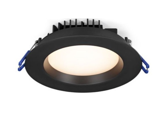 Lotus LED Lights LL4RRG-30K-BK 4" Round Regressed Plenum, Color Temperature 3000K, Wattage 14.5W, Lumens 860 lm, Black