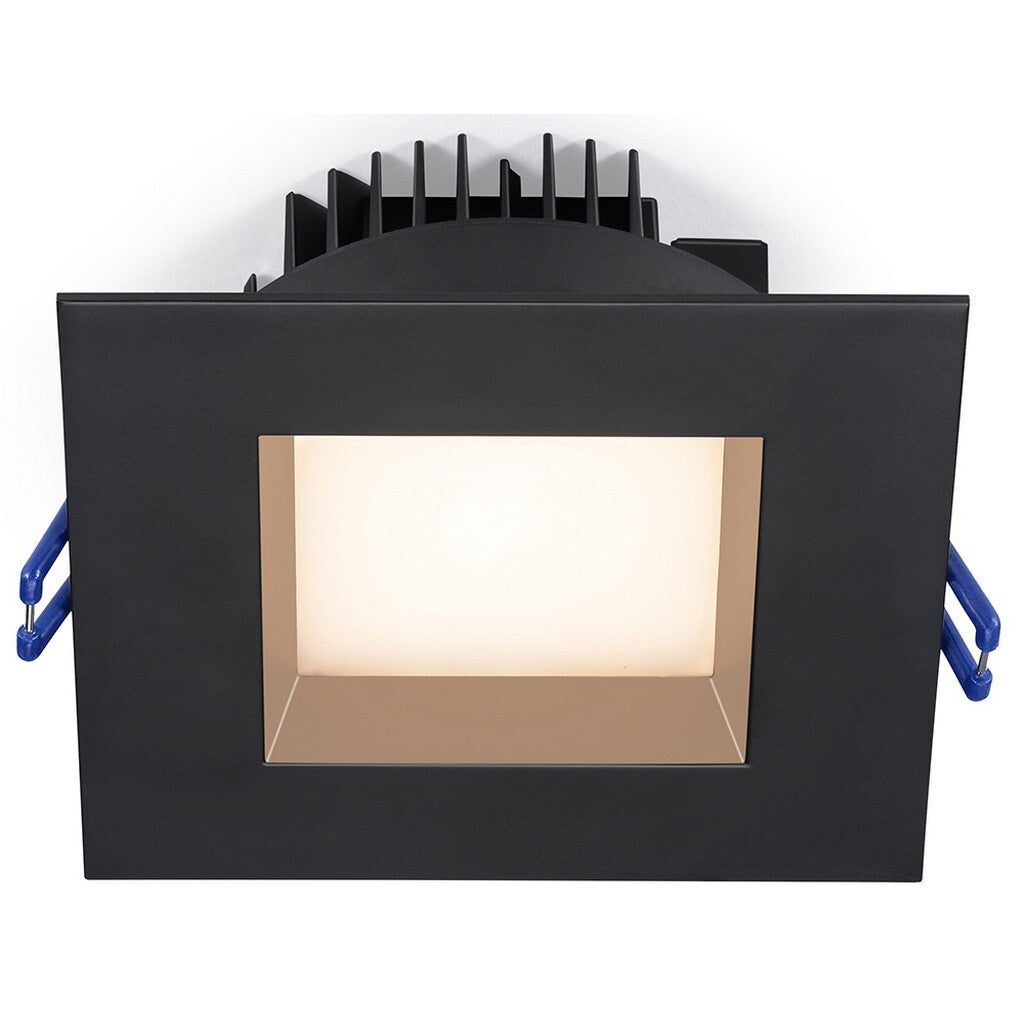 Lotus LED Lights LL4SRG-27K-BK 4" Square Regressed Plenum, Color Temperature 2700K, Wattage 14.5W, Lumens 850 lm, Black