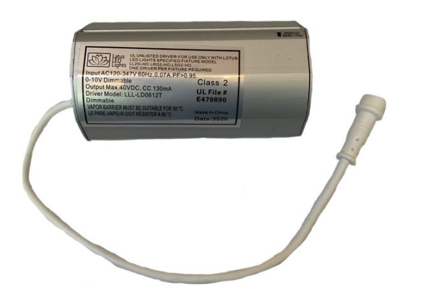 Lotus LED Lights LLL-LD0612T-FP Full Price for 120-347V Driver 0-10V Dimmable for LL2G-HO, LRG2-HO & LSG2-HO