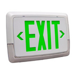 Westgate LLXT-GW Low Level Led Exit & Emergency Combo, Number of faces = Universal Single, Letters Color = Green, Housing = White