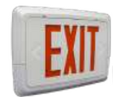 Westgate LLXT-RW Low Level Led Exit & Emergency Combo, Number of faces = Universal Single, Letters Color = Red, Housing = Frost White