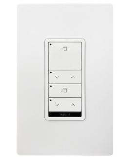 Wattstopper LMSH-SW222-W DLM Wired Shade Switch, 2B, 2R, White Finish