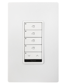 Wattstopper LMSH-SW241-W DLM Wired Shade Switch, 4B, 1R, White Finish