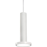 AFX Lighting LNAP06L30D1WH 12W LED Luna Pendant Light, 1200 lm, 120V, CCT 3000K, White Finish