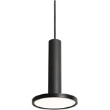 AFX Lighting LNAP08L30D1BK 15W LED Luna Pendant Light, 1500 lm, 120V, CCT 3000K, Black Finish