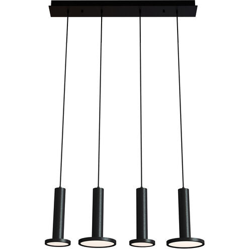 AFX Lighting LNAP99L30D1BKLNR4 54W LED Luna Pendant Linear Light W/ 4-Light, 120V, CCT 3000K, Black Finish