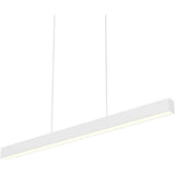 DALS Lighting LNPD48-CC-WH Boulevard Pendant 1 Light 1.88 inch Black Pendant Ceiling Light, Linear