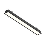 DALS Lighting LNR24-CC-BK Recessed Linear 24" Light -120V, Triac Dimming, 5CCT, Sandy Black