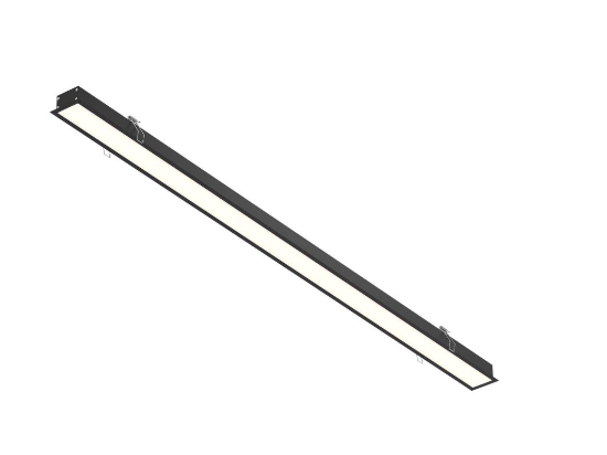 DALS Lighting LNR48-CC-V-BK Recessed Linear 48'' 120-277-347V CCT - universal 120V-347V, 0-10V dimming, Black Finish