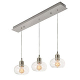 AFX Lighting LNYP07MBSNLNR3 36-in 60W Laney E26 Pendant 3 Linear Lights, 120V, Nickel Finish