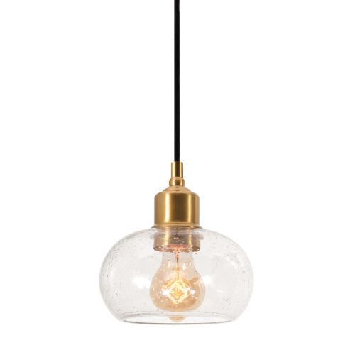 AFX Lighting LNYP07MBVG 7-in 60W Laney Pendant Light, 1-Light, E26, 120V, Gold Finish