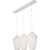 AFX Lighting LOLP11WHLNR3 60W Lola E26 Pendant 3 Lights, 120V, White Finish