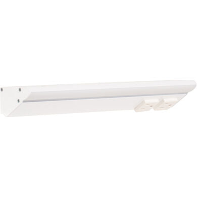 Task Lighting LP12HR6NDWWT40 12.5" 6 Watt Lighted Power Strip - 2 Receptacles - CCT 4000K - 600 Lumens - 12V - White