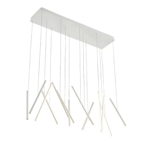 Kuzco Lighting LP14840-WH-UNV-010 Chute 39 Inch Wide LED Abstract Linear Pendant Light Whte Finish